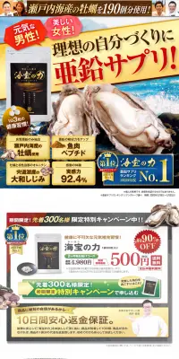 海宝の力のLPデザイン（健康・美容食品・サプリ／ブラウン系／健康・癒し系）PC版