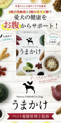 うまかけのLPデザイン（ペット・花・DIY工具／ホワイト系／健康・癒し系）PC版