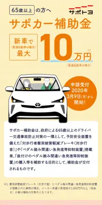 サポカー補助金のLPデザイン（サービス・保険・金融／イエロー系／シンプル系）スマホ版