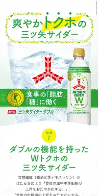 三ツ矢サイダーWのLPデザイン（飲料・お酒／グリーン系／爽やか系）スマホ版
