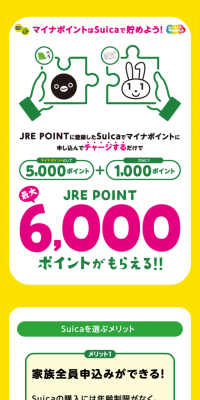 最大6,000ポイントがもらえるキャンペーン