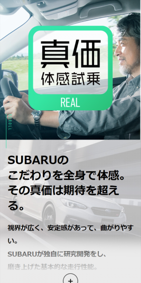 真価体感試乗REALのLPデザイン（サービス・保険・金融／ホワイト系／信頼・安心系）スマホ版