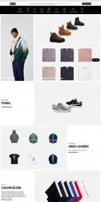 Shop MensのLPデザイン（ファッション／ホワイト系／シンプル系）PC版