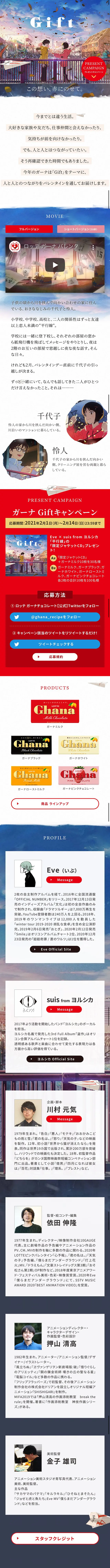 Gift | Ghana LP design (Sweets and Snacks / Shades of blue / Manga) Mobile version