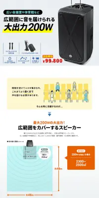 イヤレスマイク・スピーカーセット 400-SP093のLPデザイン（家電・パソコン・通信機器／ホワイト系／信頼・安心系）PC版