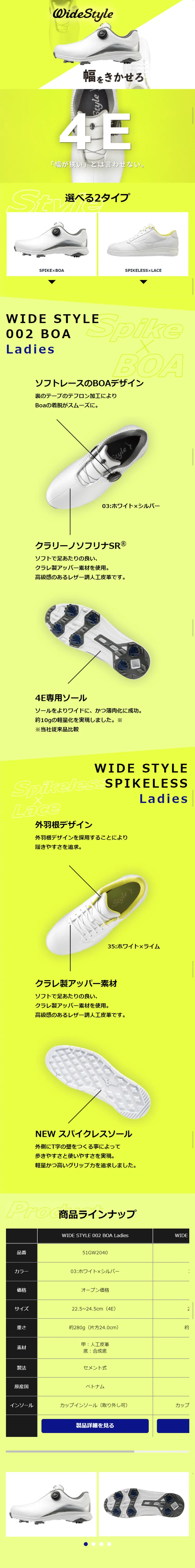 WIDE STYLE LadiesのLPデザイン（スポーツ／イエロー系／かっこいい系）スマホ版