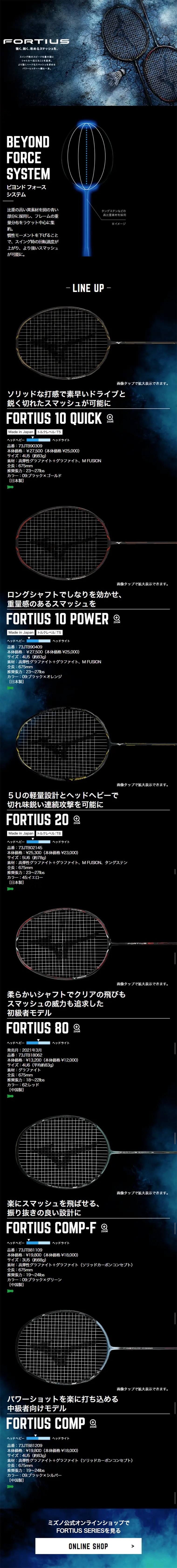 FORTIUSのLPデザイン（スポーツ／ブラック系／かっこいい系）スマホ版
