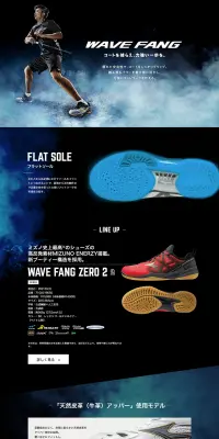 WAVE FANGのLPデザイン（スポーツ／ブラック系／かっこいい系）PC版