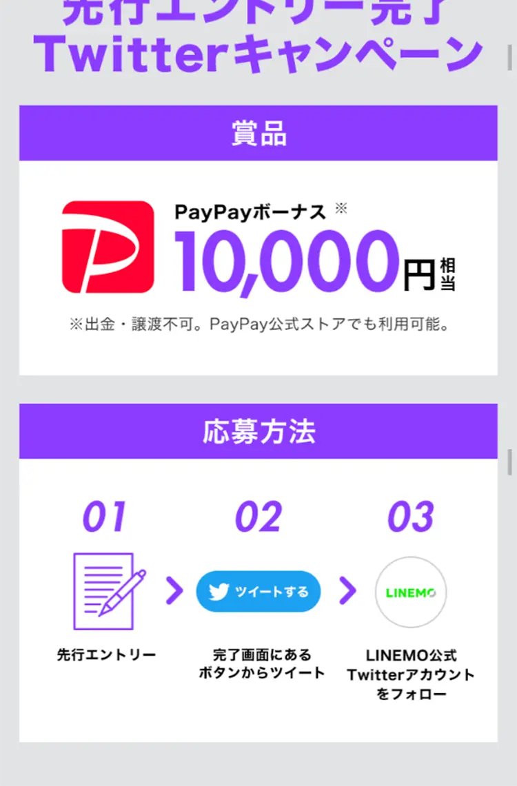 LINEMOのLPデザイン（サービス・保険・金融／グリーン系／信頼・安心系）スマホ版