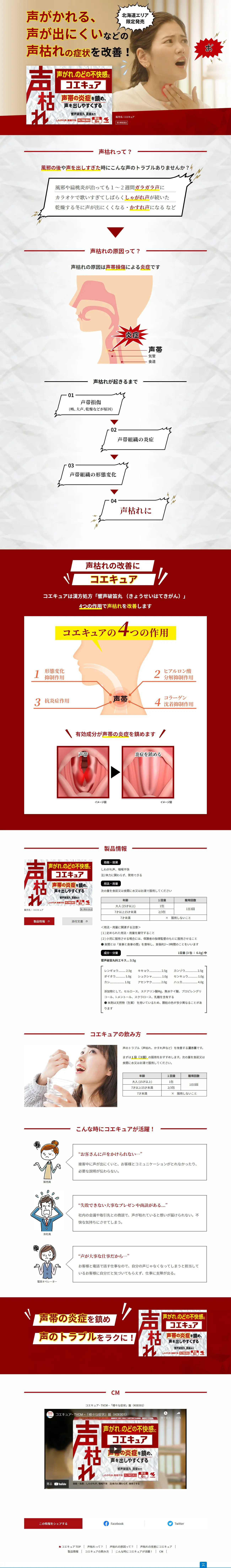 コエキュアのLPデザイン（応急手当・保護用品／レッド系／シンプル系）PC版