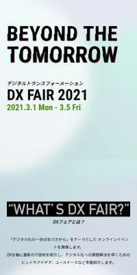 DXフェアのLPデザイン（サービス・保険・金融／ホワイト系／かっこいい系）スマホ版