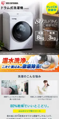 ドラム式洗濯機 8kg（台無） CDK832 ホワイトのLPデザイン（家電・パソコン・通信機器／ホワイト系／信頼・安心系）PC版