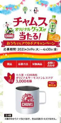 チャムスオリジナルグッズが当たる！おうちでもアウトドアキャンペーンのLPデザイン（イベント・キャンペーン・ギフト／カラフル系／にぎやか系）スマホ版