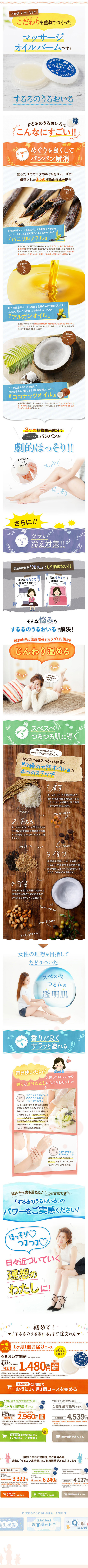 Sururu no Uruoiru LP design (Skincare, Bodycare, Haircare / Multi-color type / Cute style)