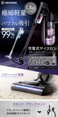 Rechargeable Cyclone Stick Cleaner with Attachment Set SCD-142P LP design (Consumer electronics / Purples / Trust and Safety) PC version