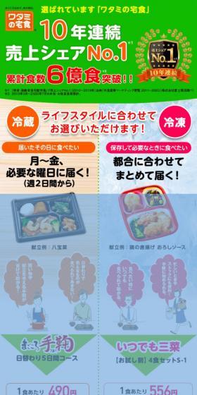 Watami no Takushoku LP design (Prepared foods, dishes, and cuisine / Multi-color type / Manga) Mobile version