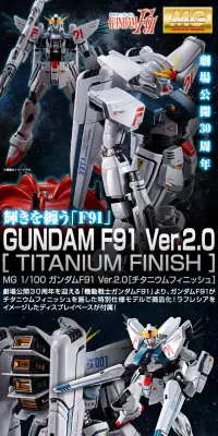 ＭＧ 1/100 ガンダムＦ９１ Ｖｅｒ．２．０［チタニウムフィニッシュ］のLPデザイン（玩具・ホビー・フィギュア／ブラック系／かっこいい系）PC版
