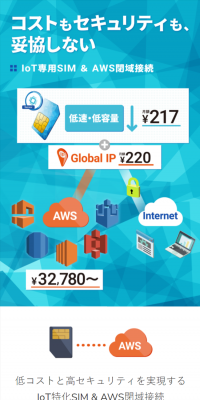 IoT専用格安SIM・AWS閉域接続