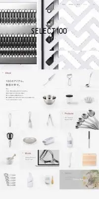 SELECT100™のLPデザイン（サービス・保険・金融／レッド系／かっこいい系）PC版