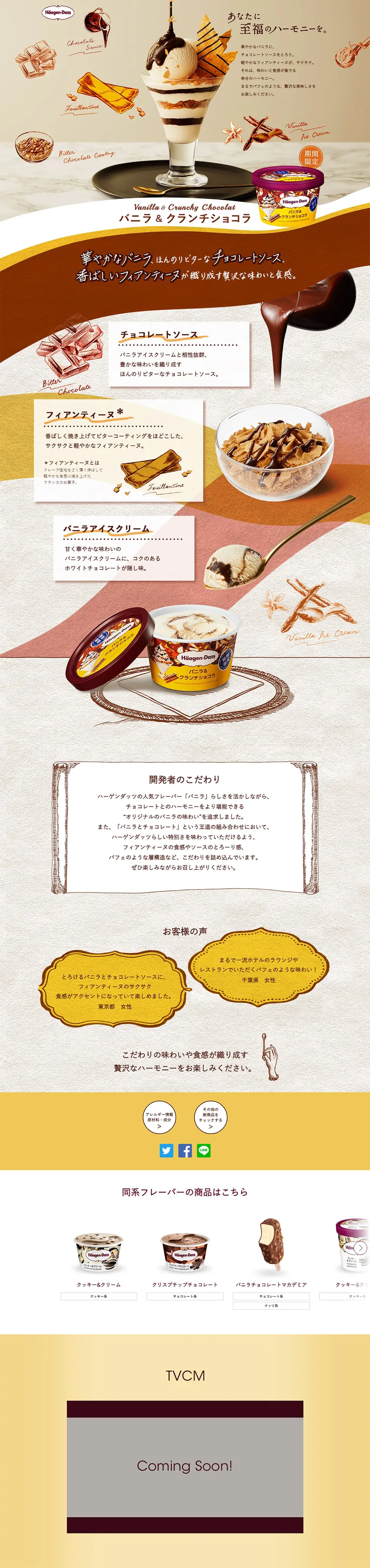 Vanilla & Crunch Chocolat LP design (Sweets and Snacks / Beige tones / Arts) PC version