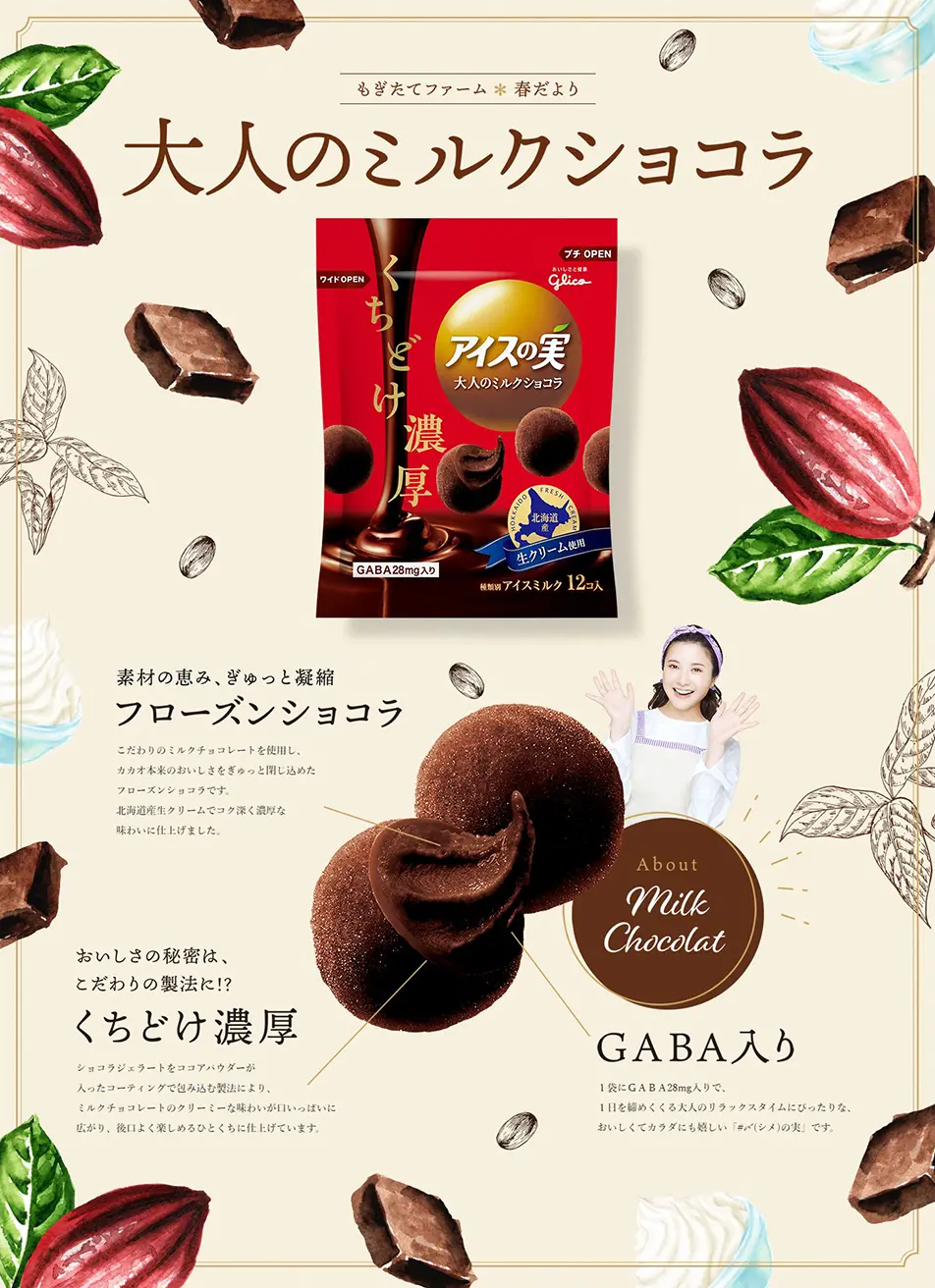 Ice cream berries [Chocolat LP design (Sweets and Snacks / Beige tones / Cute style) PC version
