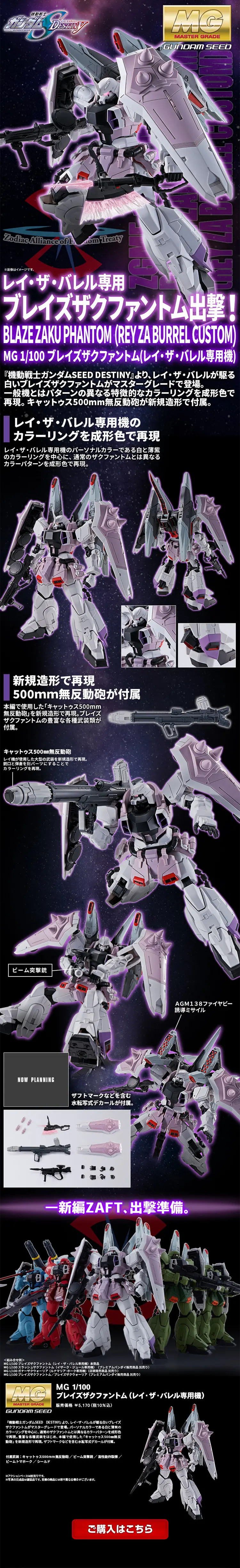 MG 1/100 Blaze Zaku Phantom (Rey the Burrell exclusive machine) LP design (Kids, Baby, Toys / Black-colored / Cool style) PC version