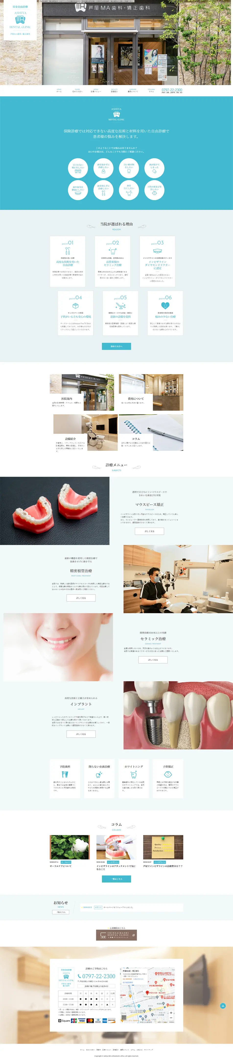 dentistry LP design (Services, Insurance, and Finance / Shades of blue / Simple) PC version