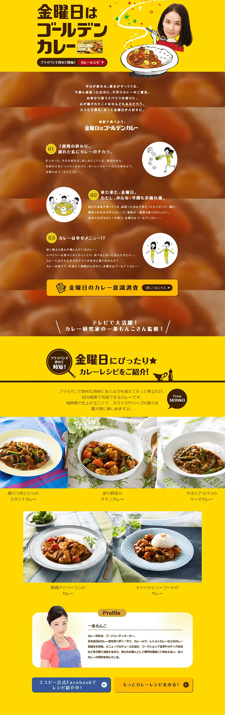 Golden Aroma Golden Curry LP design (food / yellow / Lively type) PC version