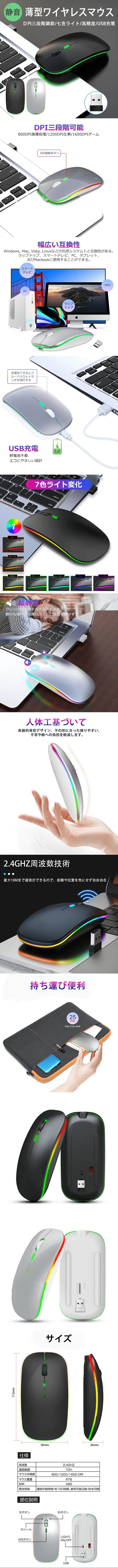 Wireless mouse LP design (pc / White-based / Cool style) PC version
