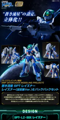 蒼き流星SPTレイズナー　レイズナー(設定画ver.)＆バックパックセットのLPデザイン（玩具・ホビー・フィギュア／ブルー系／かっこいい系）PC版