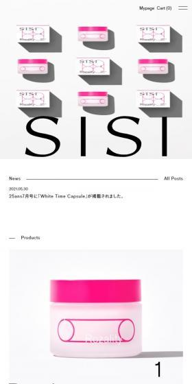 SISI LP design (Skincare, Bodycare, Haircare / Pink shades / Simple) Mobile version