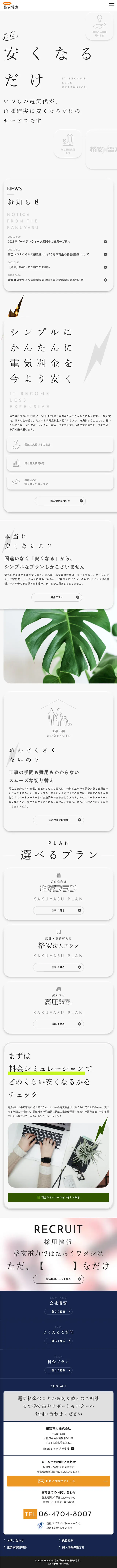 Affordable Electricity LP design (Services, Insurance, and Finance / White-based / Simple) Mobile version
