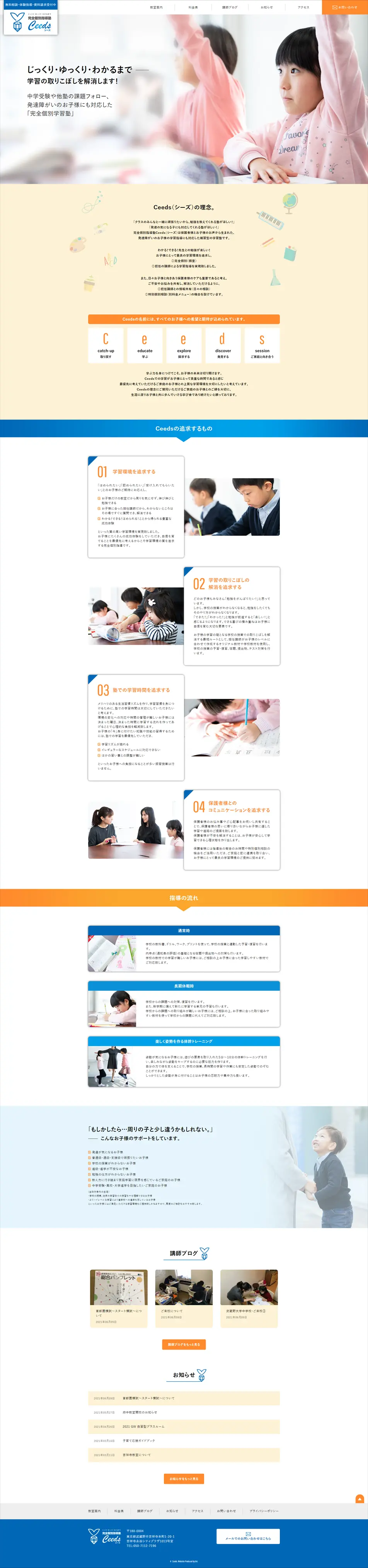 Fully Individualized Tutoring School LP design (Learning Materials / Shades of blue / Cool style) PC version