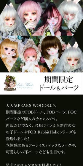 期間限定ドール＆パーツのLPデザイン（玩具・ホビー・フィギュア／ブラック系／シンプル系）スマホ版