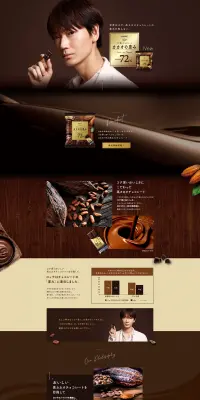 カカオの恵みのLPデザイン（スイーツ・スナック菓子／ブラウン系）PC版