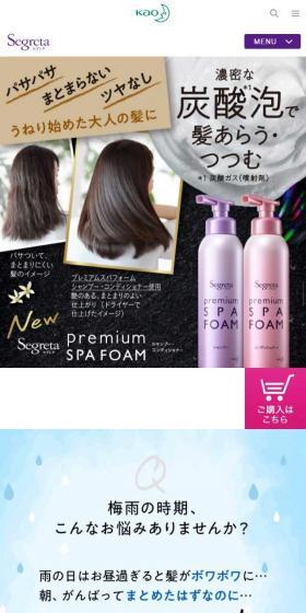 Segreta LP design (Beauty, Skincare, Fragrance / Black-colored / Refined style) Mobile version