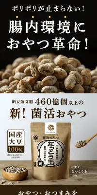 なっとう玉のLPデザイン（健康・美容食品・サプリ／ブラウン系／健康・癒し系）PC版