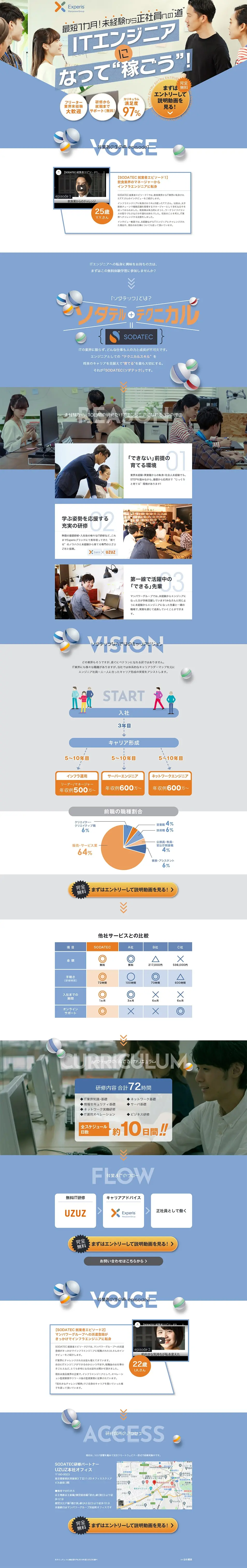 Sodatech LP design (Recruitment and Hiring / Shades of blue / Simple) PC version