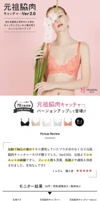 元祖脇肉キャッチャーVer2.0のLPデザイン（ファッション／ホワイト系／キレイ系）PC版
