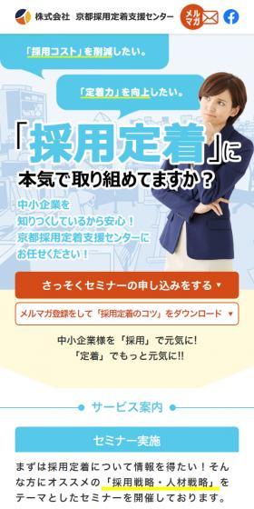 Recruitment Support LP design (Recruitment and Hiring / Shades of blue / Trust and Safety) Mobile version
