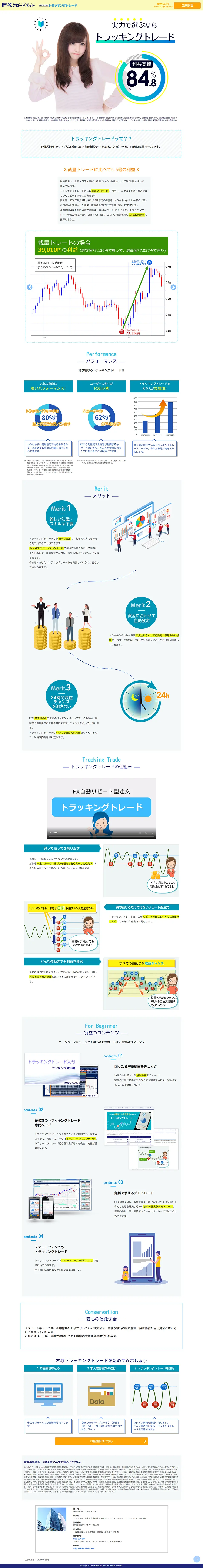 あなたのFX応援団のLPデザイン（サービス・保険・金融／ホワイト系／シンプル系）PC版