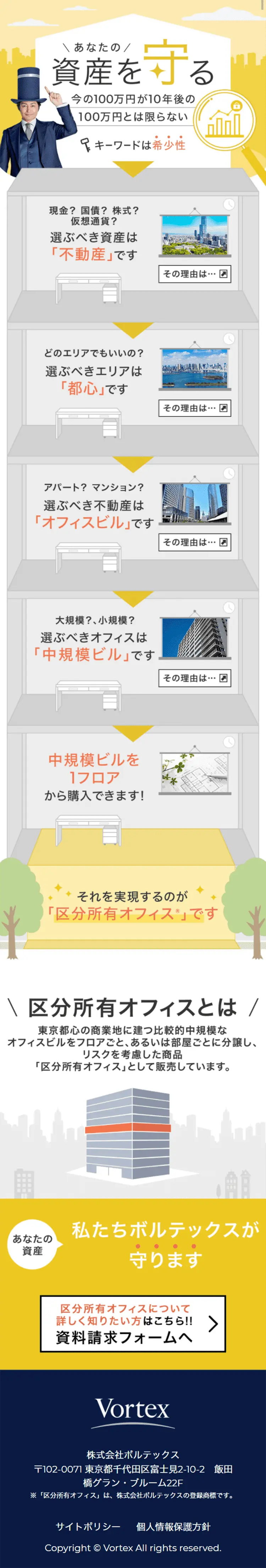 Condominium Office LP design (Housing and Real Estate / yellow / Trust and Safety) Mobile version