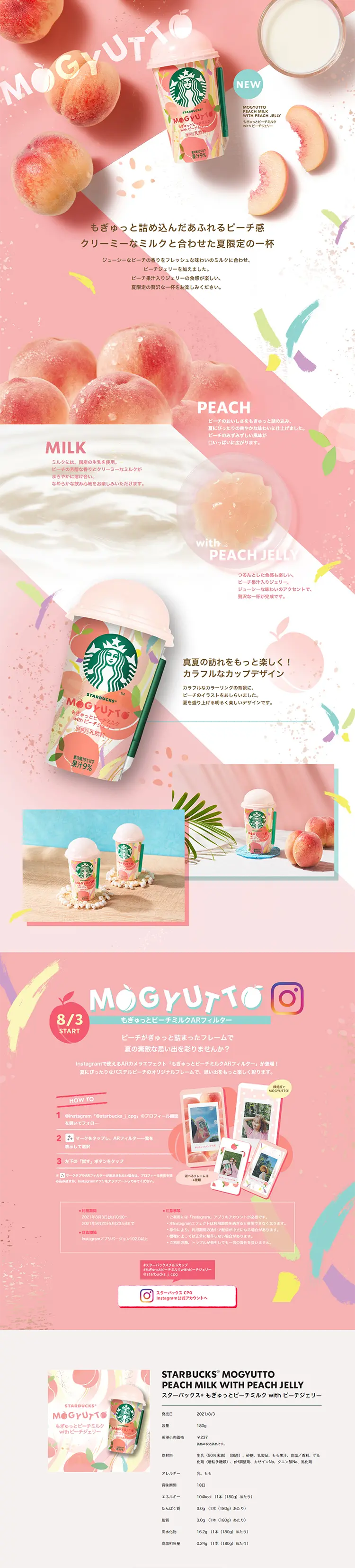 MOGYUTTO Peach Milk with Peach Jelly LP design (Beverages and Alcohol / Pink shades / Refreshing type) PC version