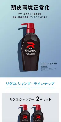 リグロ シャンプーのLPデザイン（美容・スキンケア・香水／ブルー系／清潔系）PC版