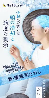 新・睡眠用たわしのLPデザイン（インテリア・家具・寝具／ブルー系／信頼・安心系）PC版