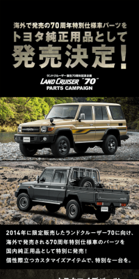 Toyota Land Cruiser 70th Anniversary Accessories & Parts