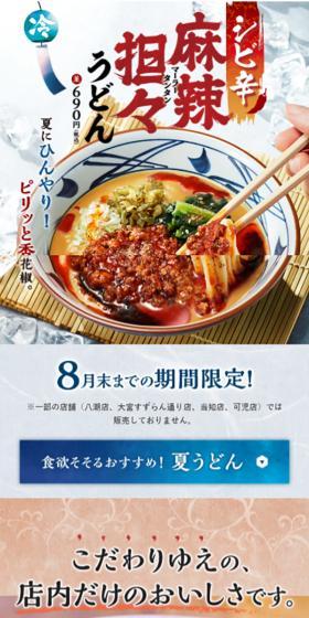 Mouth-numbing and Spicy Mala Tantan Udon LP design (Noodles, Bread, and Flour-based Foods / Red tones / Strong) Mobile version