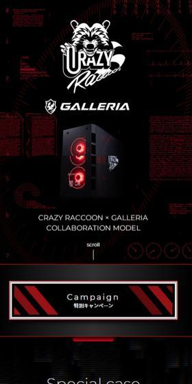 GALLERIA Crazy Raccoon COLLABORATION MODEL