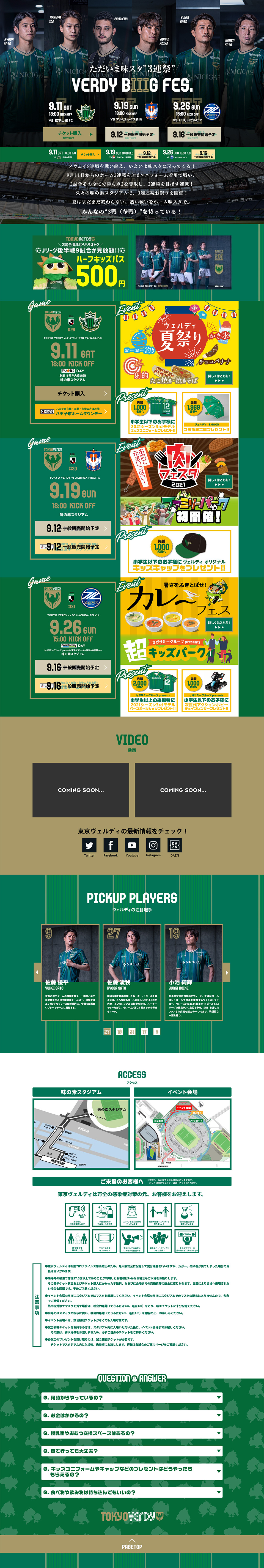VERDY BIIG FESのLPデザイン（サービス・保険・金融／グリーン（緑色）系／にぎやか系）