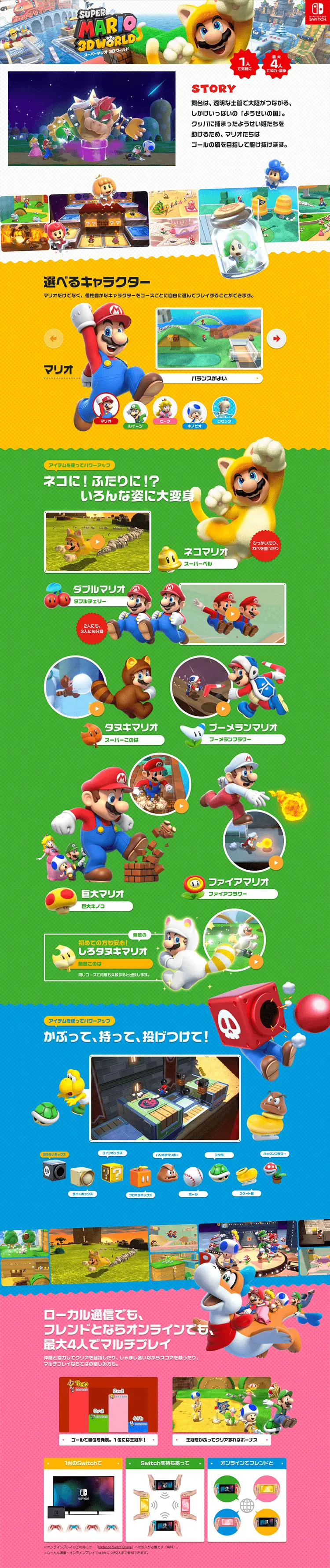 スーパーマリオ ３Ｄワールド ＋ フューリーワールドのLPデザイン（本・音楽・ゲーム／カラフル系／にぎやか系）PC版